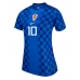 Croacia Luka Modric #10 Segunda Equipación Mujer Mundial 2026 Manga Corta